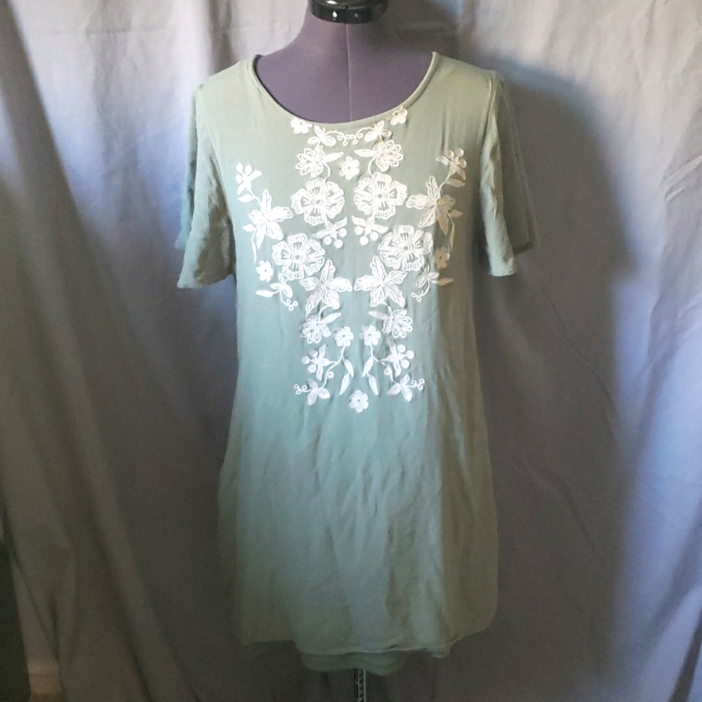 Green Embroidered Sundress